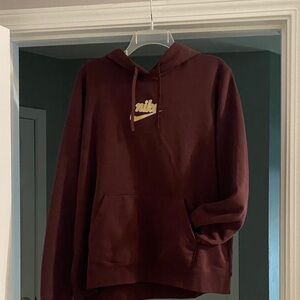 Nike Burgundy Hoodie with Logo